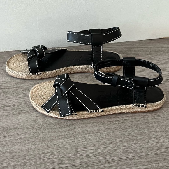 Loewe Shoes - Loewe black Gate espadrille sandals